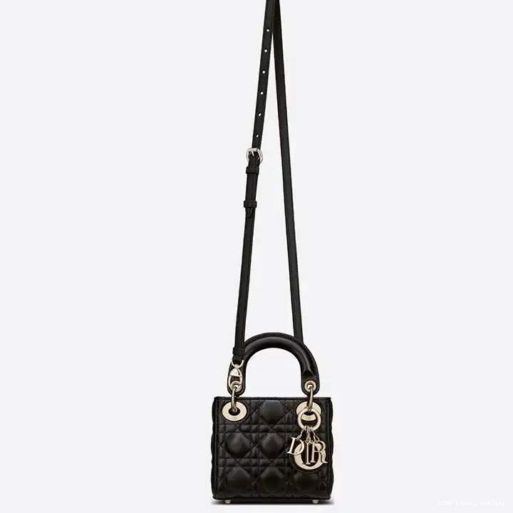 Cheap Micro Lambskin Lady Black Dior Cannage Bag 0502 Luxury